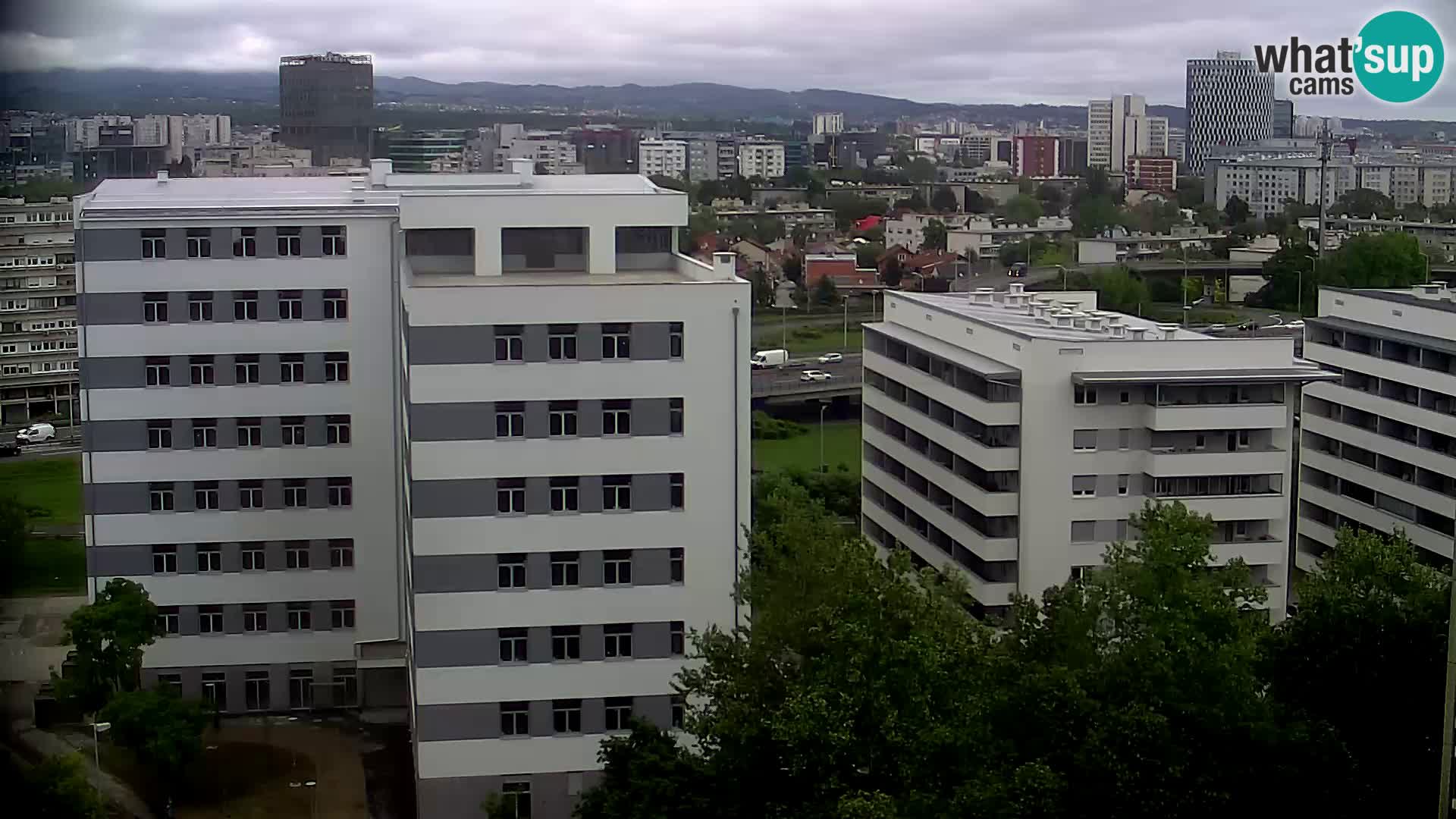 Rotatoria e incrocio viale Slavonska e Marin Držić  – webcam di Zagabria