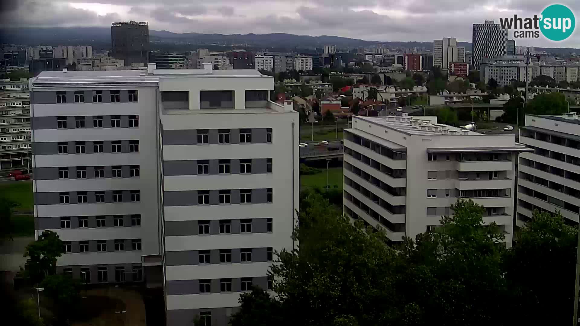Rotatoria e incrocio viale Slavonska e Marin Držić  – webcam di Zagabria