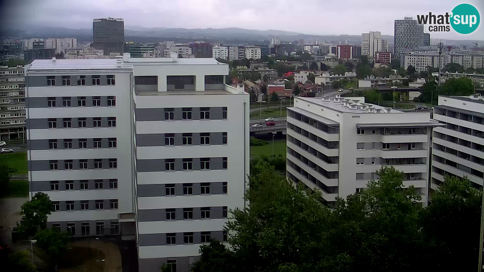 Rotatoria e incrocio viale Slavonska e Marin Držić  – webcam di Zagabria
