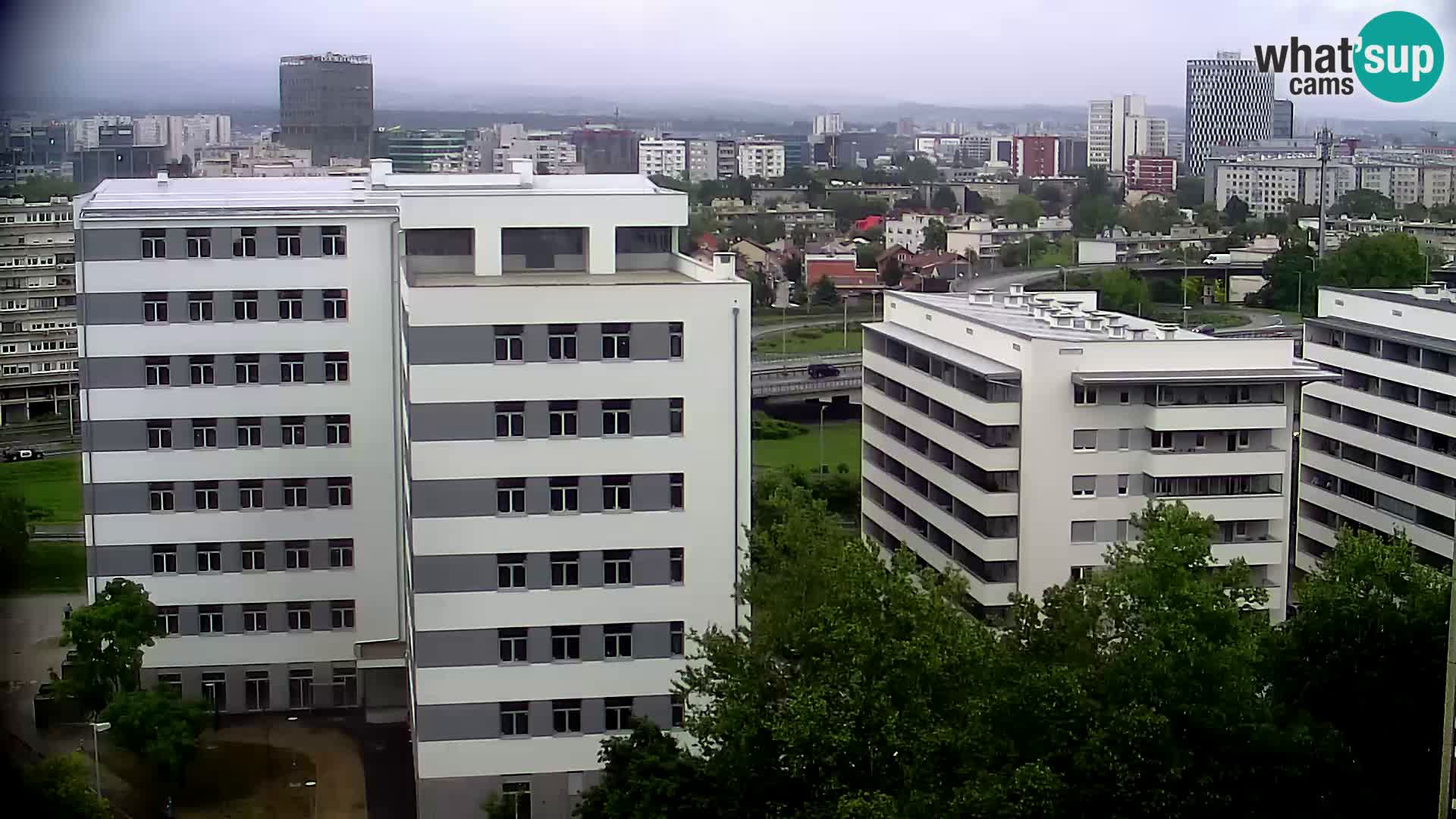 Rotatoria e incrocio viale Slavonska e Marin Držić  – webcam di Zagabria
