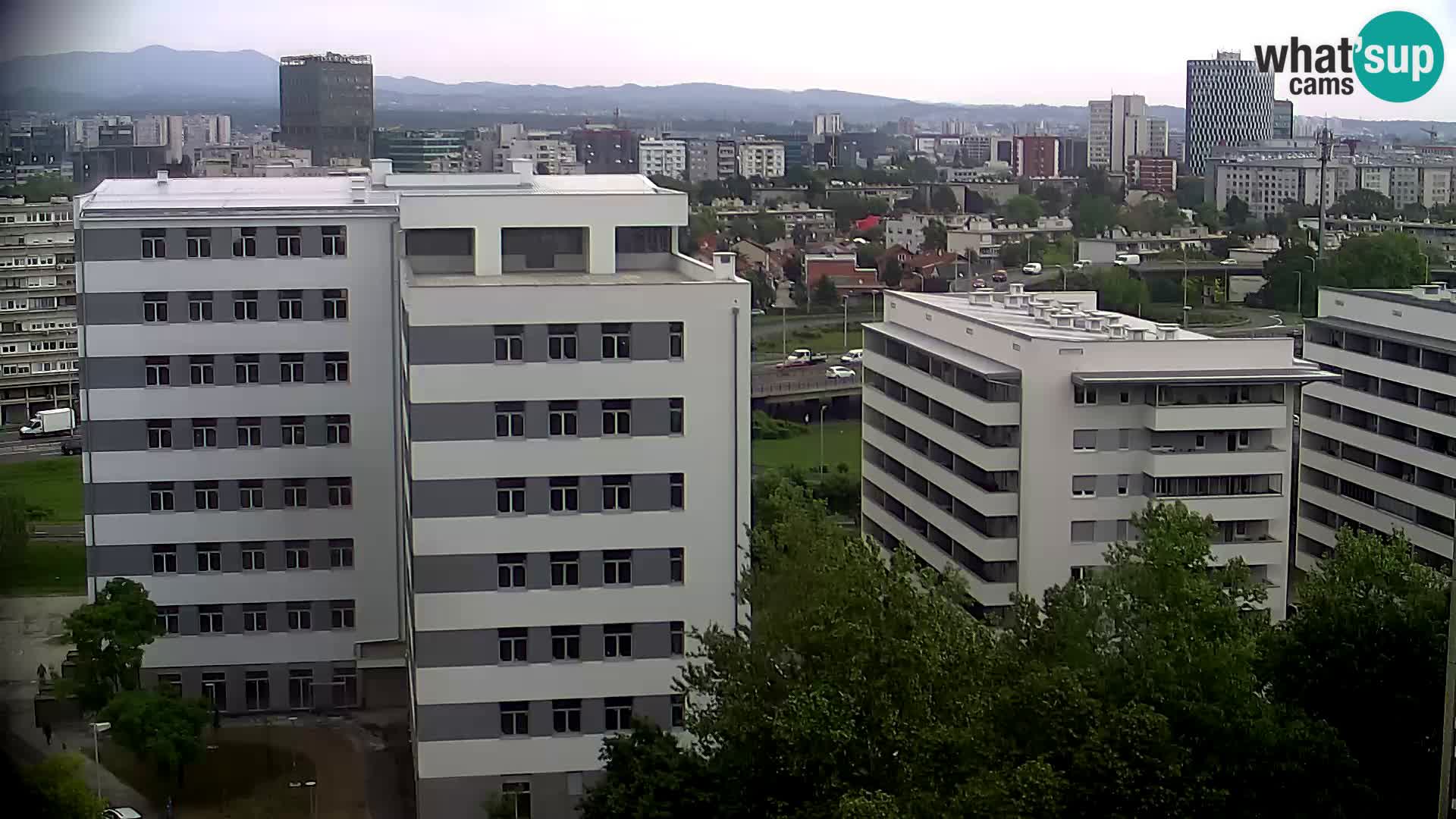 Rotatoria e incrocio viale Slavonska e Marin Držić  – webcam di Zagabria