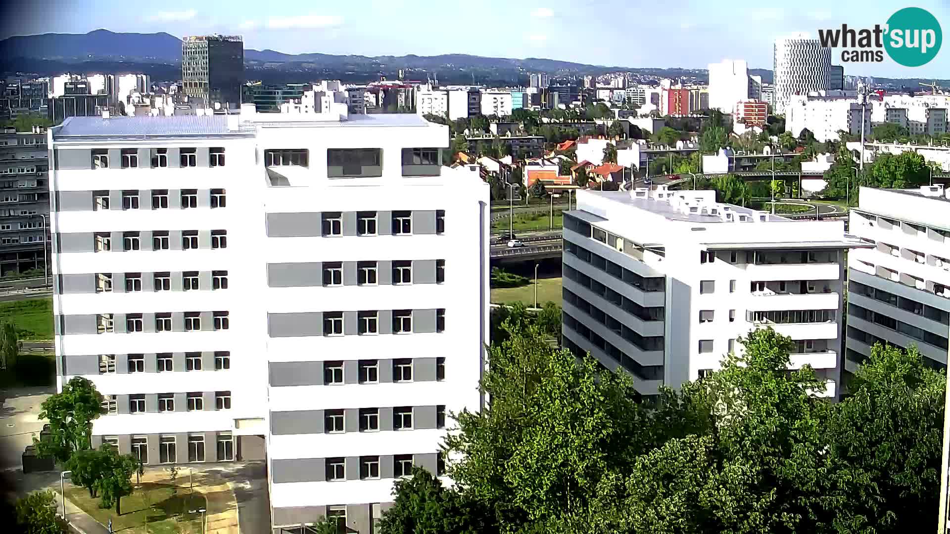 Rotatoria e incrocio viale Slavonska e Marin Držić  – webcam di Zagabria