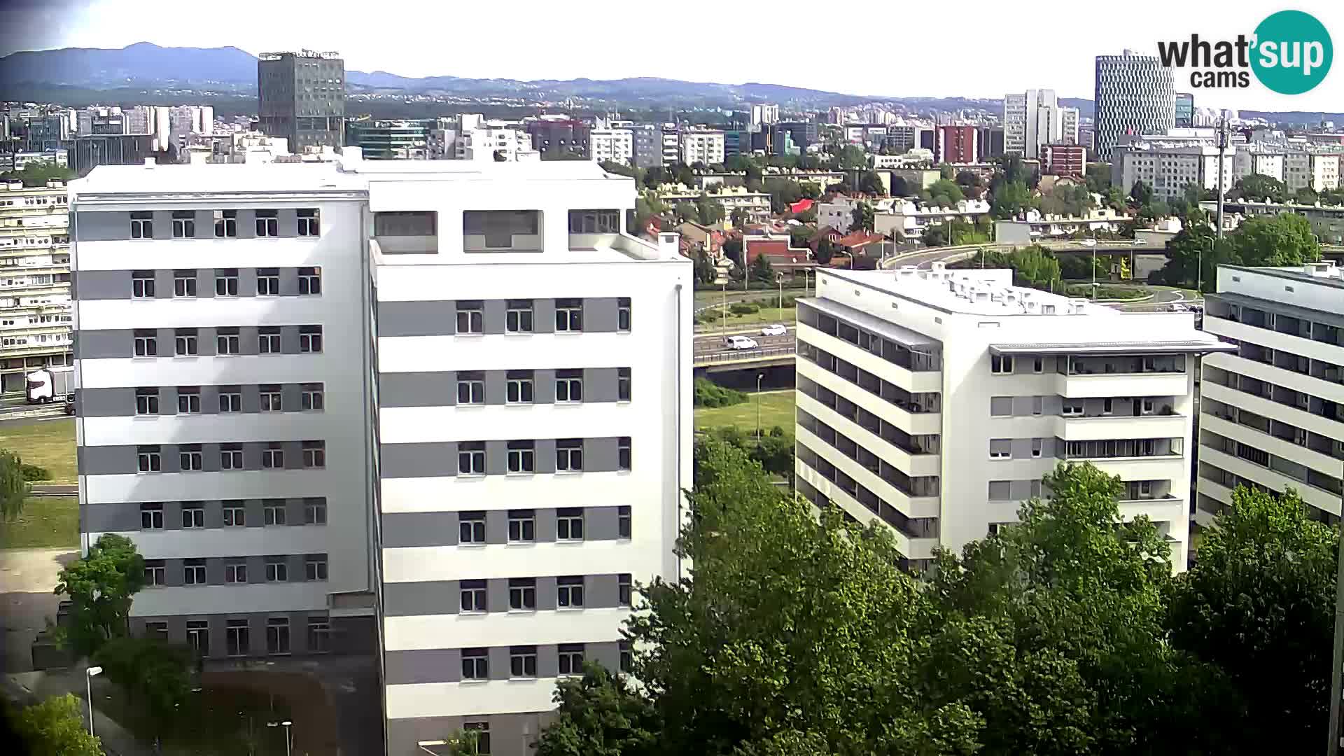 Rotatoria e incrocio viale Slavonska e Marin Držić  – webcam di Zagabria