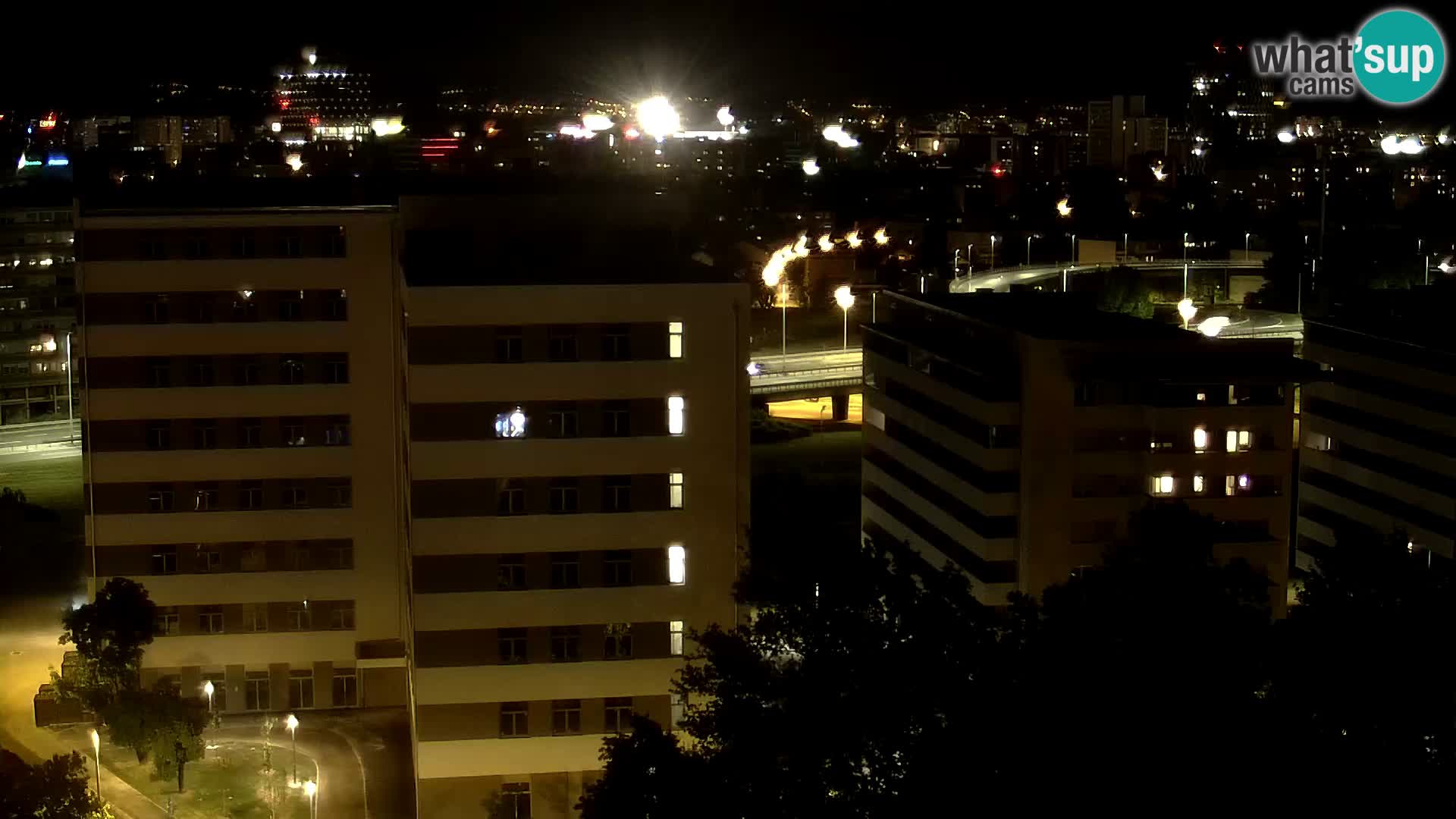 Rotonda en vivo que cruza Slavonska y Marin Držić Avenue en Zagreb webcam
