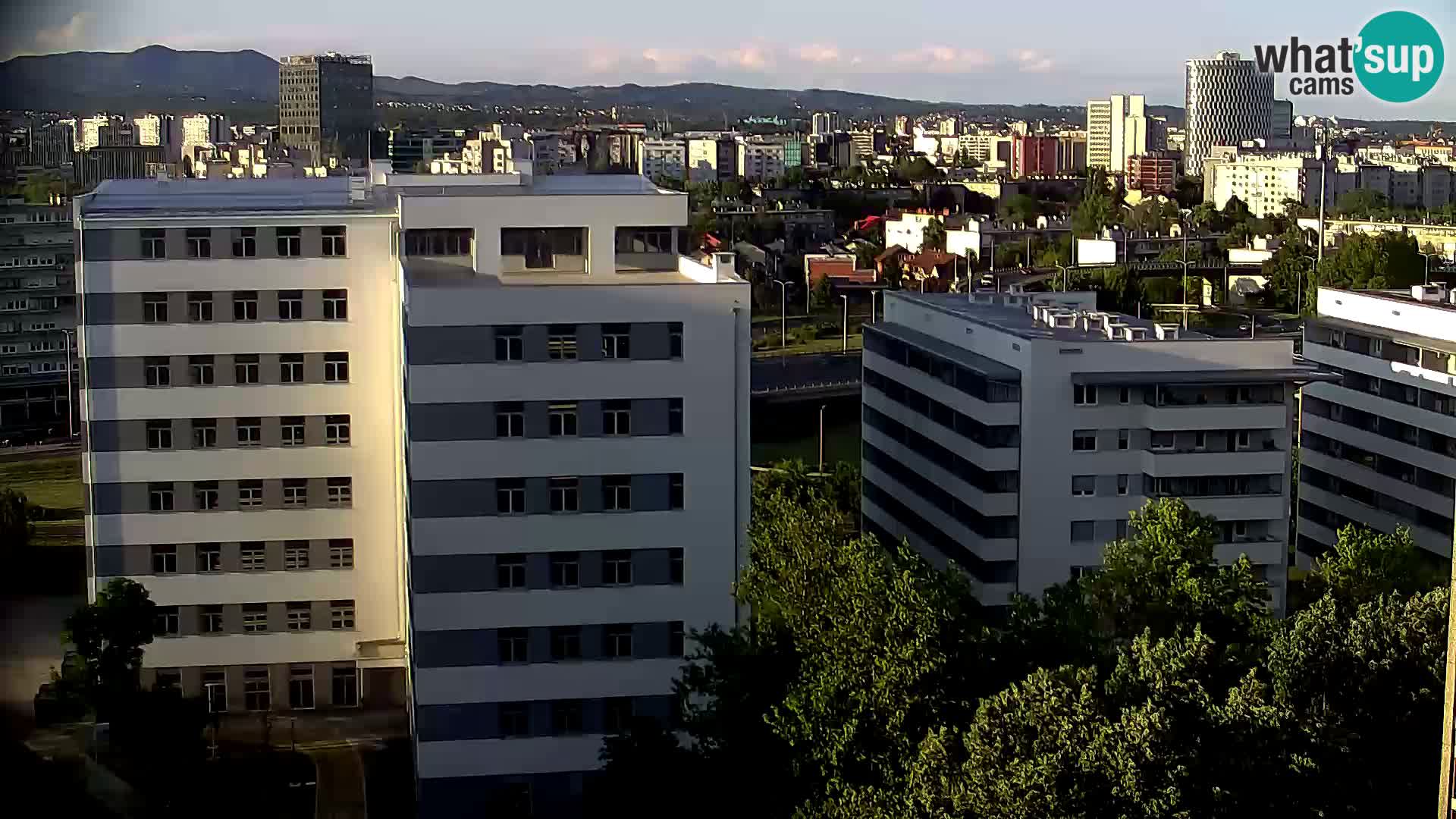 Krožišče Slavonske in Marin Držićeve ulice v Zagrebu v živo