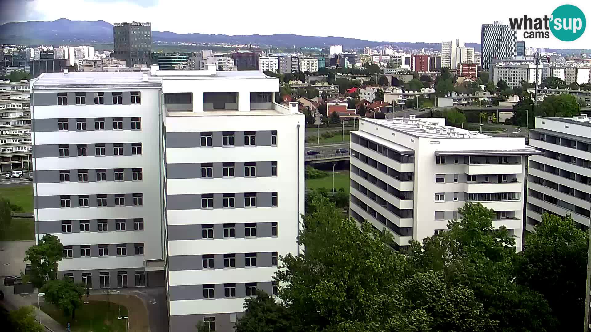 Rotonda en vivo que cruza Slavonska y Marin Držić Avenue en Zagreb webcam