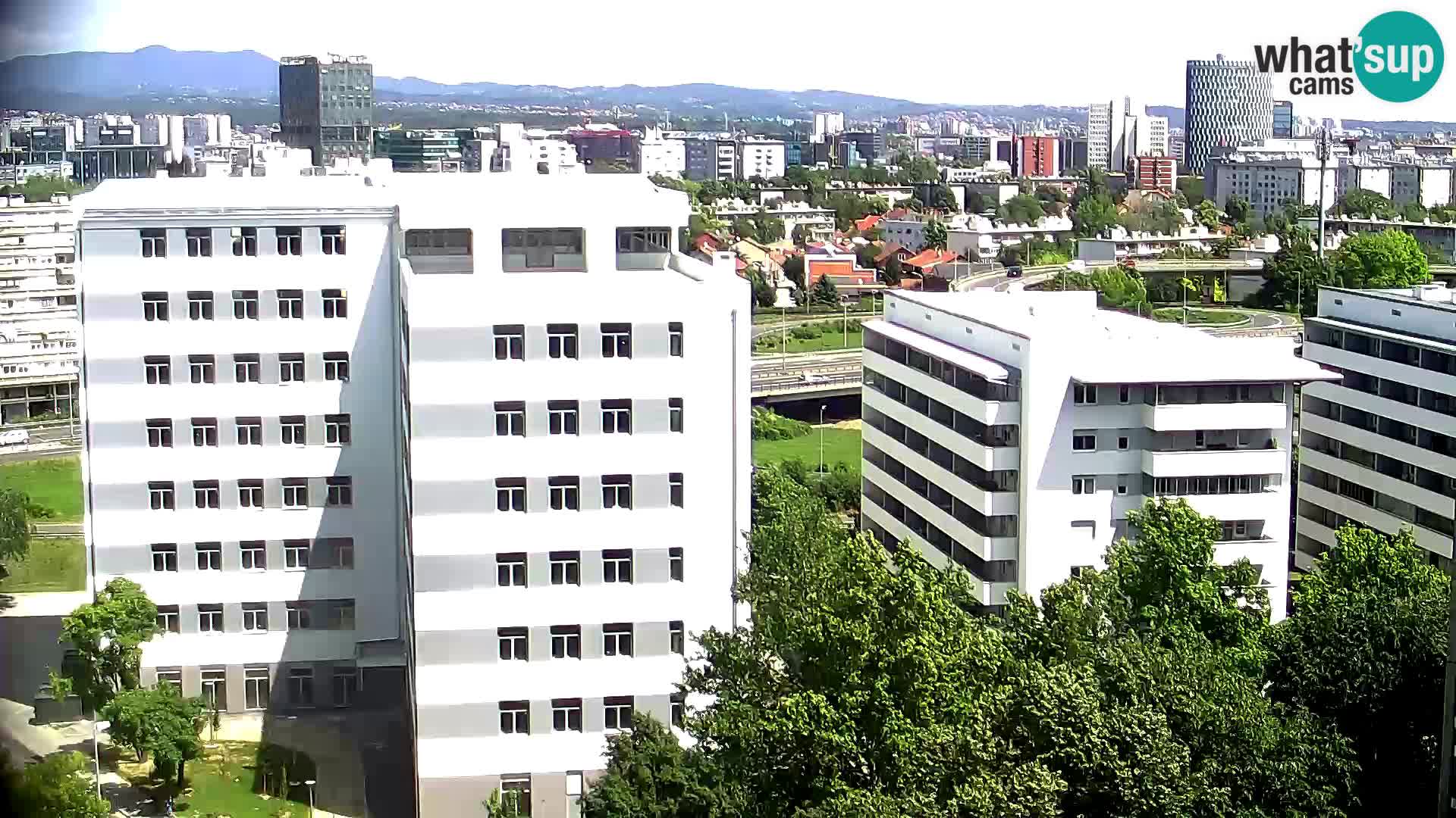 Live-Kreisverkehr Slavonska und Marin Držić Avenue zur Zagreb Webcam