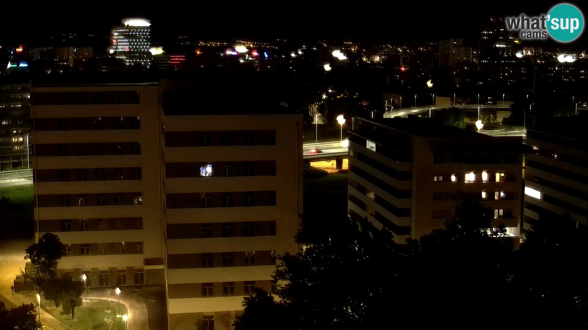 Rond-point en direct traversant les avenues Slavonska et Marin Držić à Zagreb webcam