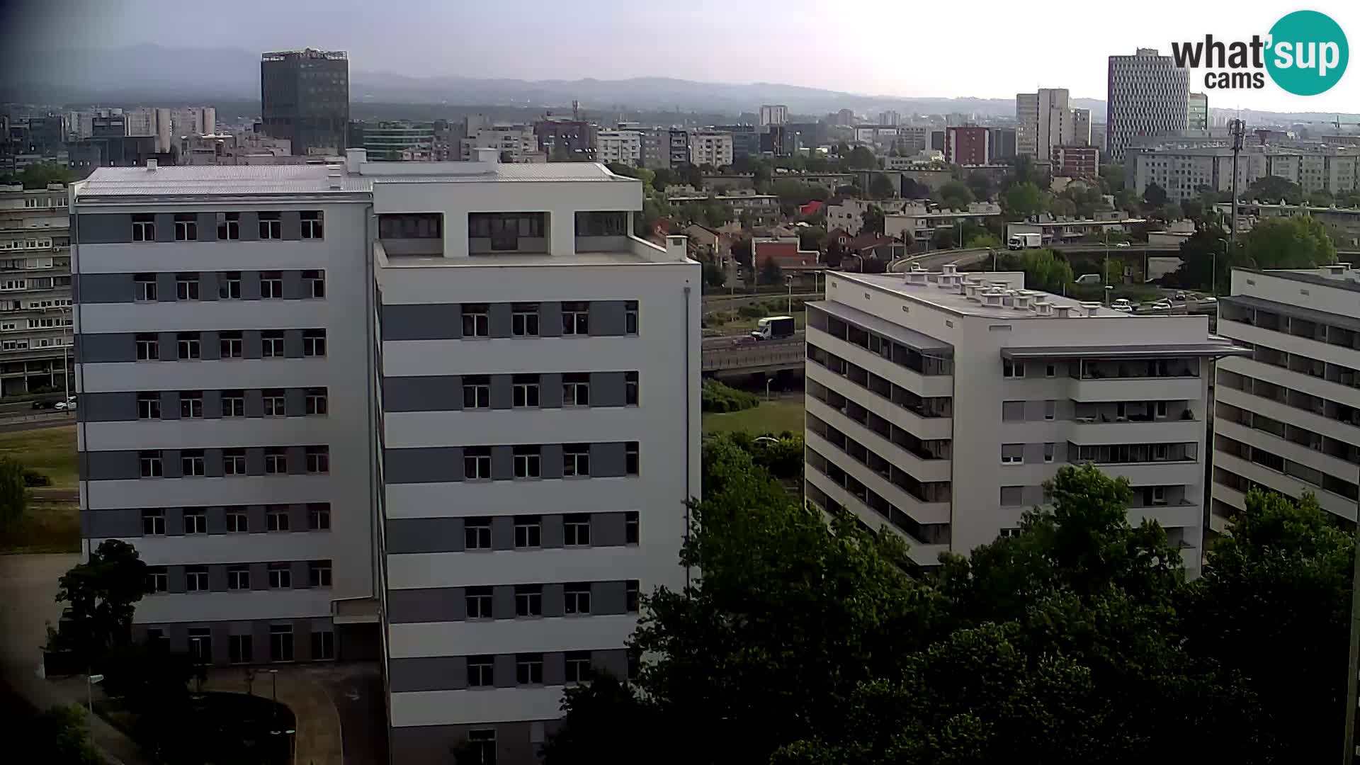 Rotatoria e incrocio viale Slavonska e Marin Držić  – webcam di Zagabria