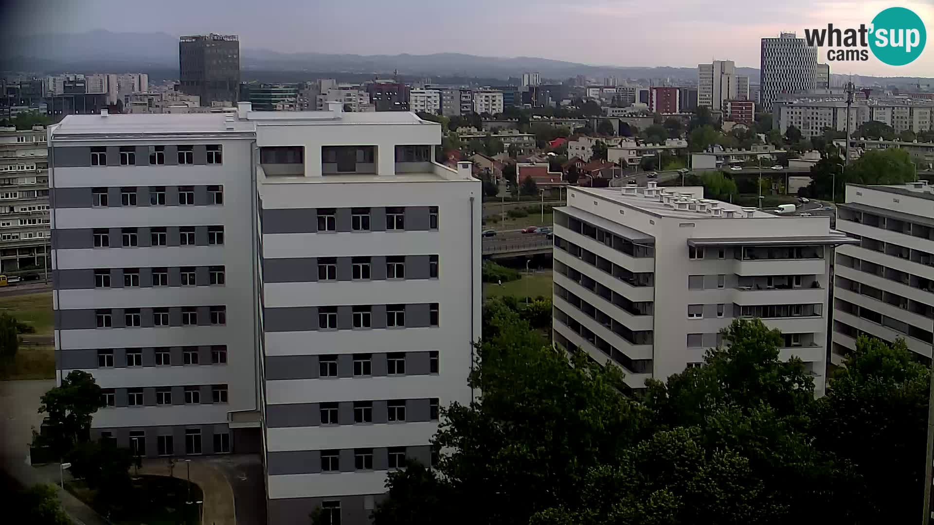 Rotatoria e incrocio viale Slavonska e Marin Držić  – webcam di Zagabria