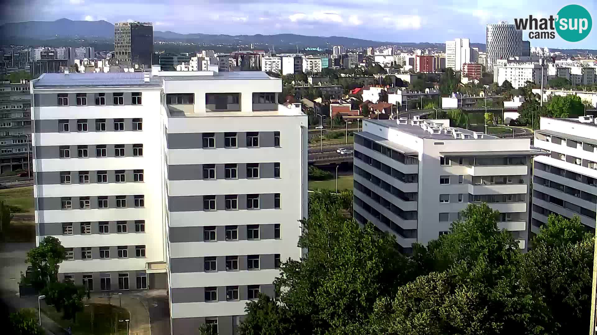 Rotatoria e incrocio viale Slavonska e Marin Držić  – webcam di Zagabria