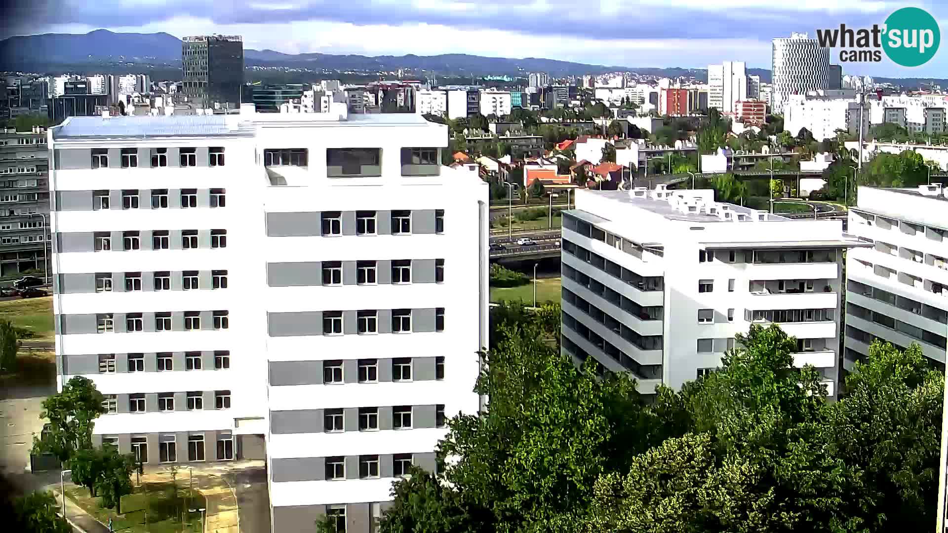 Rond-point en direct traversant les avenues Slavonska et Marin Držić à Zagreb webcam