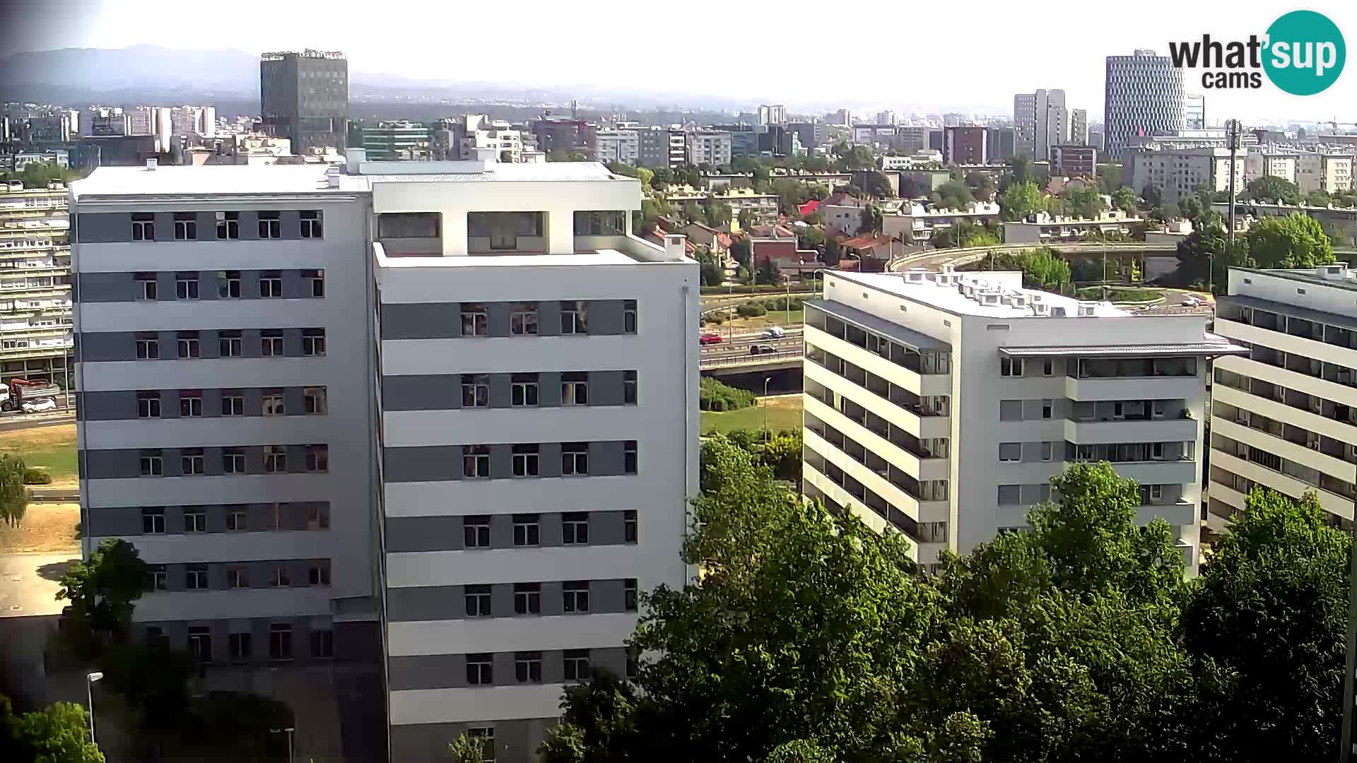 Rotatoria e incrocio viale Slavonska e Marin Držić  – webcam di Zagabria