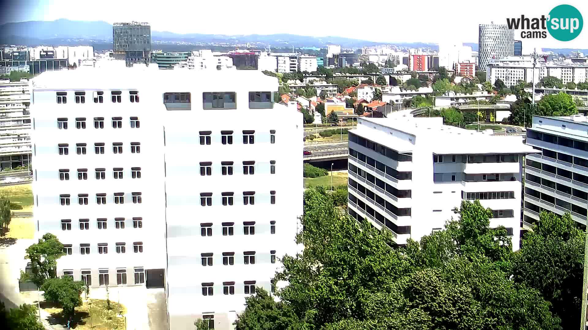 Live-Kreisverkehr Slavonska und Marin Držić Avenue zur Zagreb Webcam