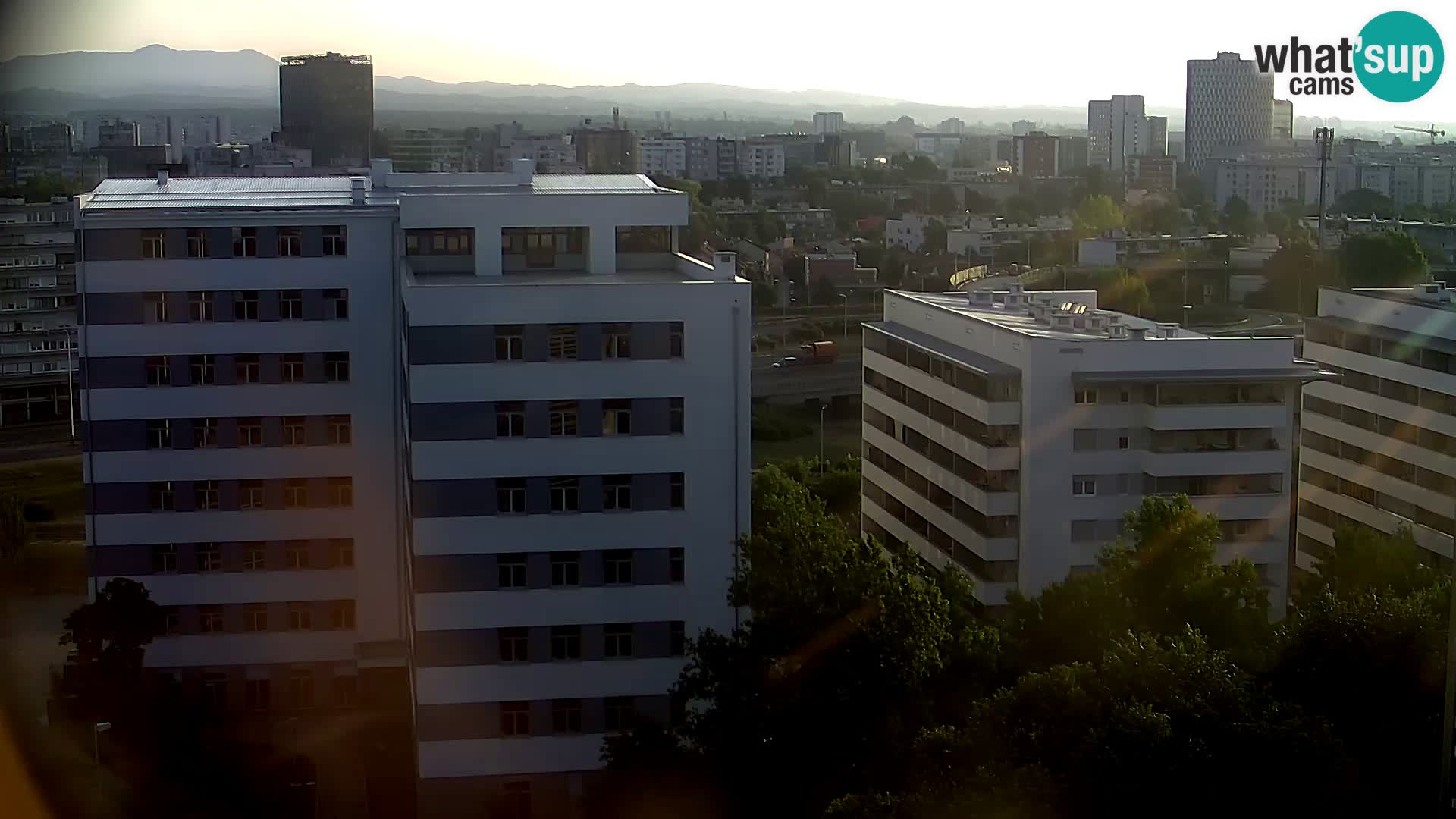 Rotatoria e incrocio viale Slavonska e Marin Držić  – webcam di Zagabria