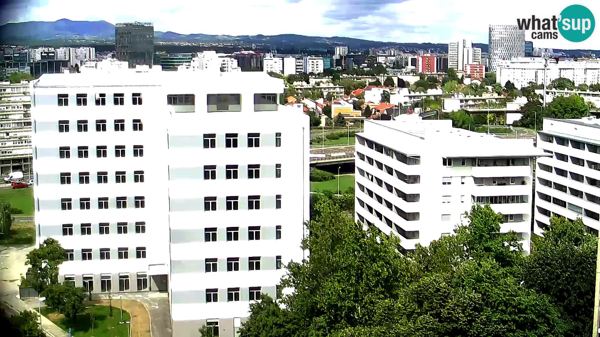 Rond-point en direct traversant les avenues Slavonska et Marin Držić à Zagreb webcam