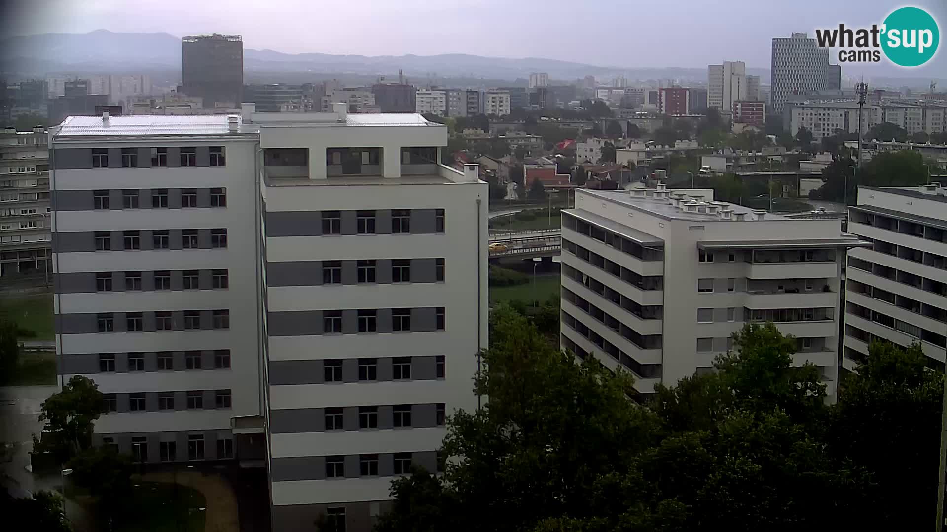 Rotatoria e incrocio viale Slavonska e Marin Držić  – webcam di Zagabria