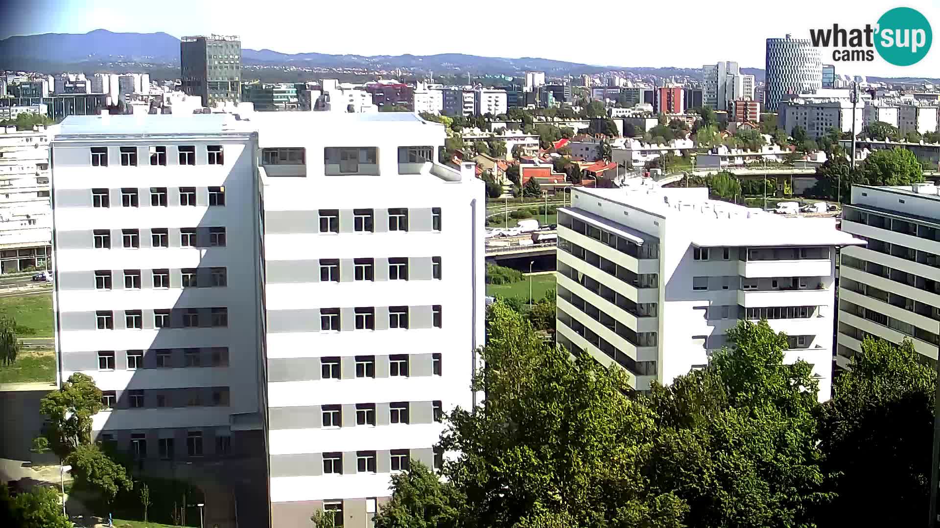 Rotonda en vivo que cruza Slavonska y Marin Držić Avenue en Zagreb webcam