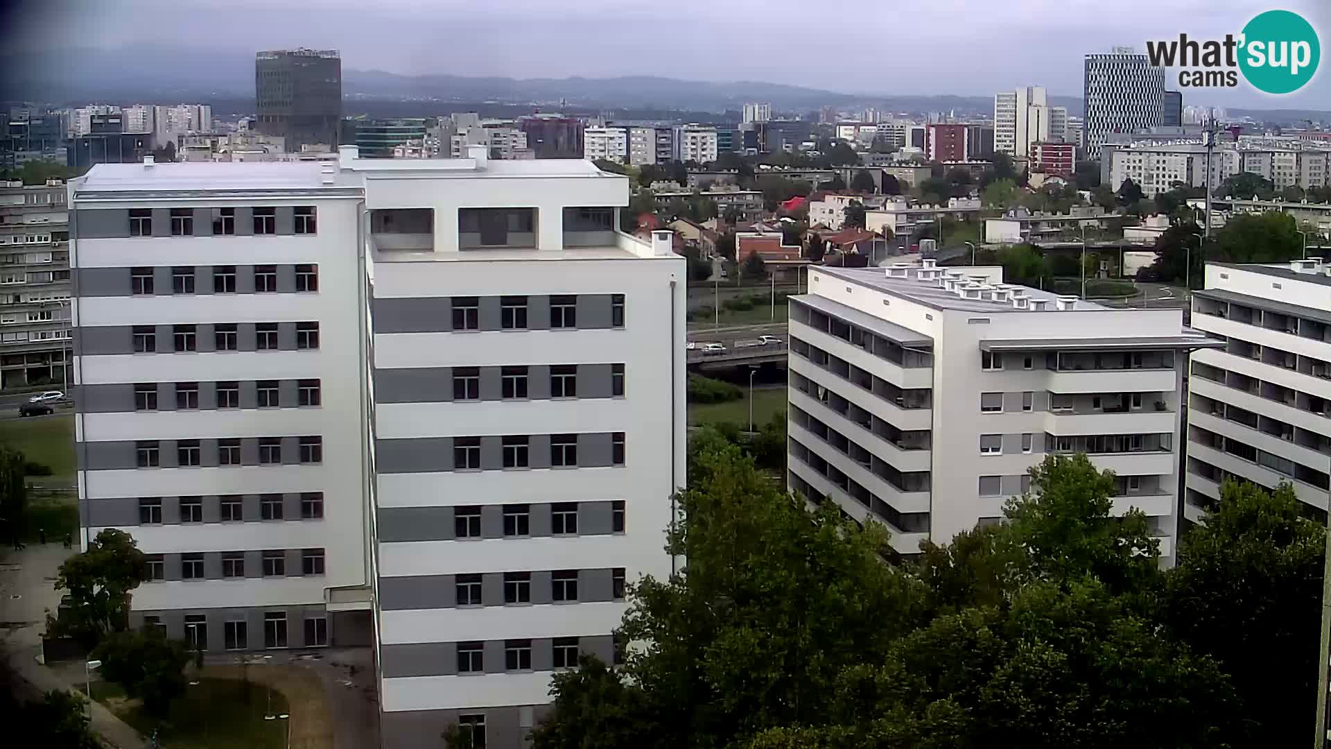 Live Interchange of Slavonska Avenue and Marin Držić Avenue in Zagreb webcam
