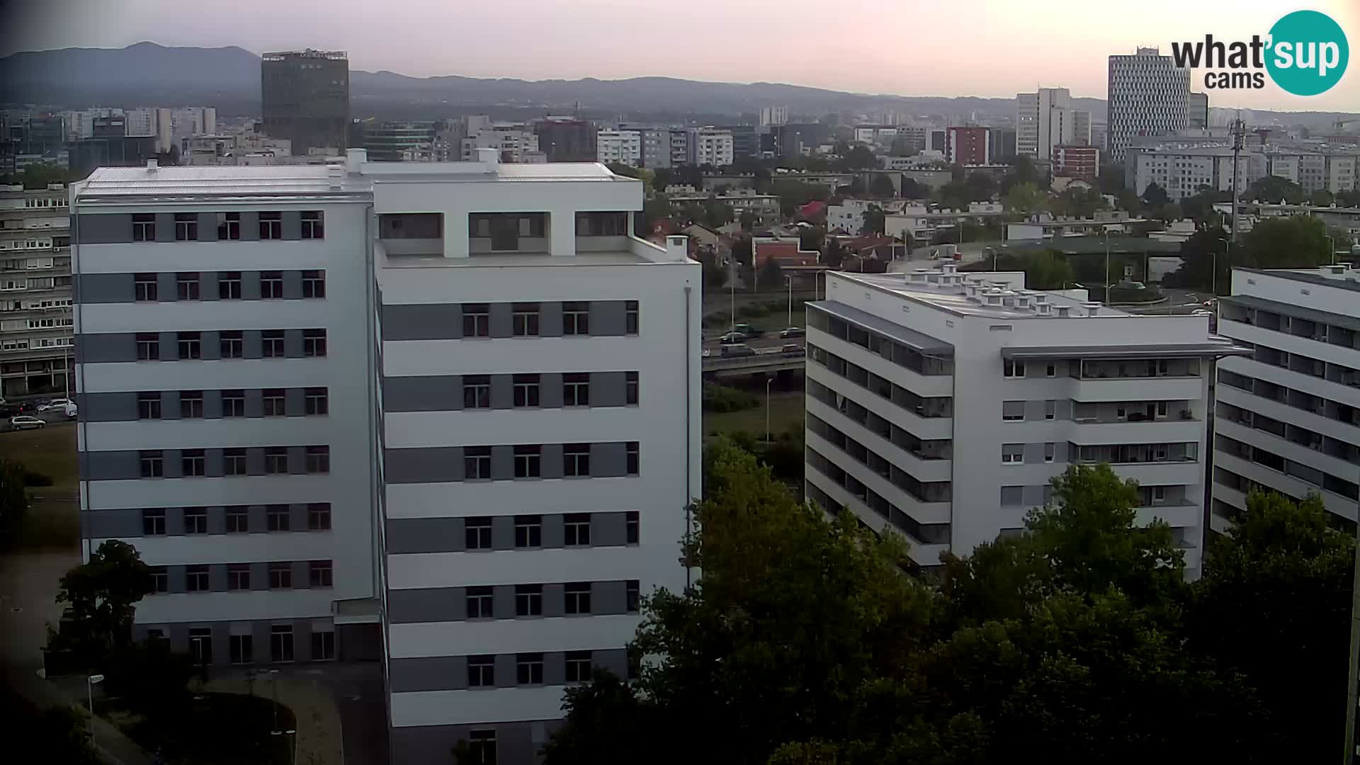 Rotatoria e incrocio viale Slavonska e Marin Držić  – webcam di Zagabria