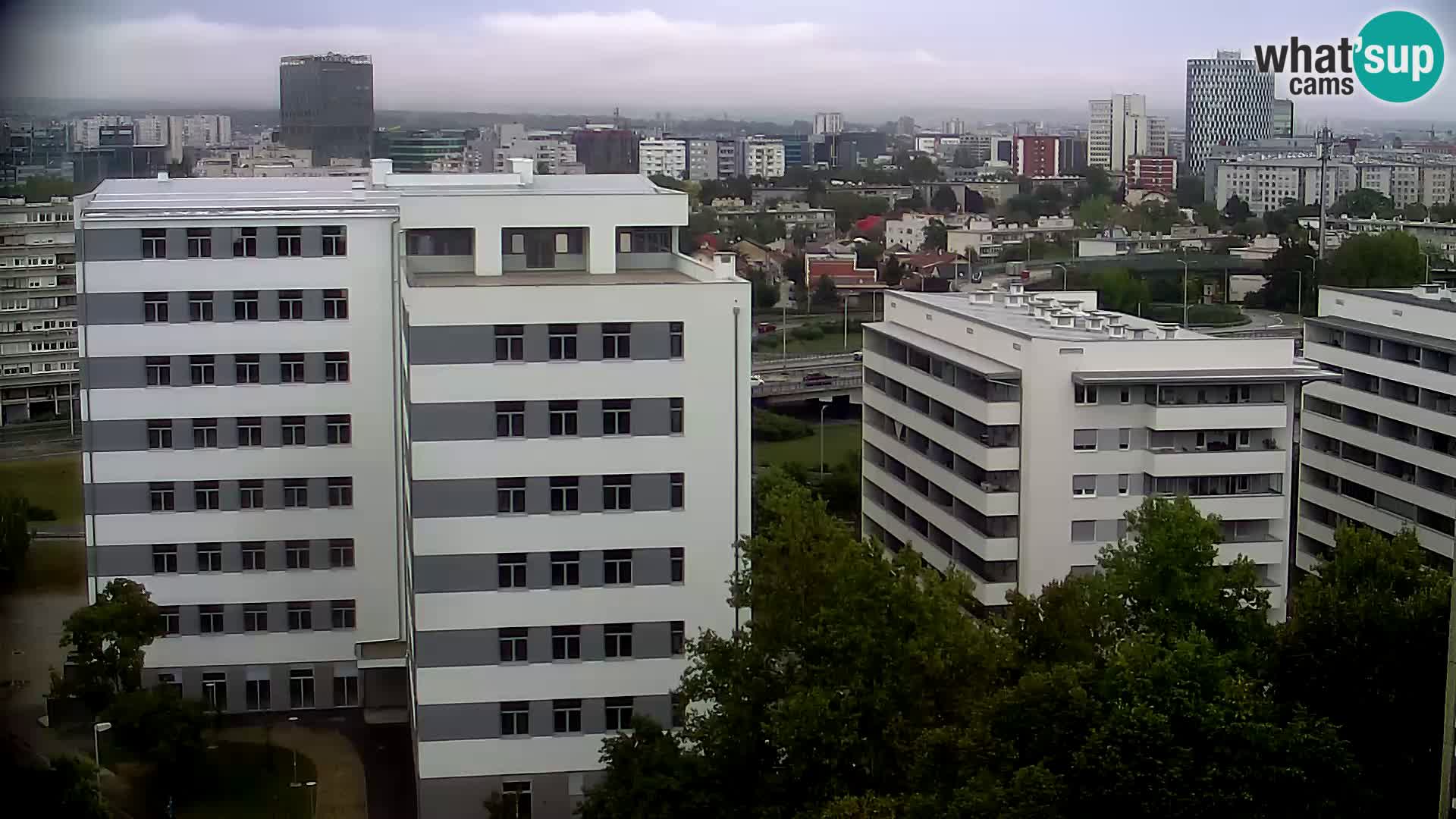 Krožišče Slavonske in Marin Držićeve ulice v Zagrebu v živo