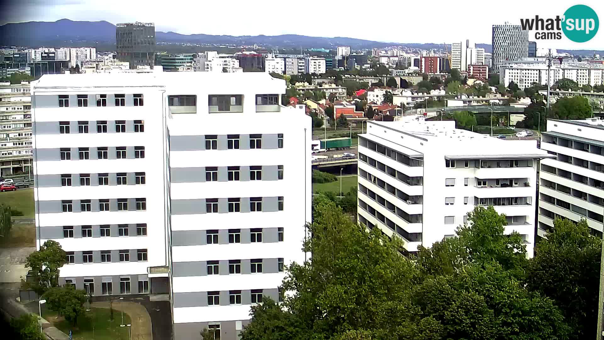 Rotatoria e incrocio viale Slavonska e Marin Držić  – webcam di Zagabria