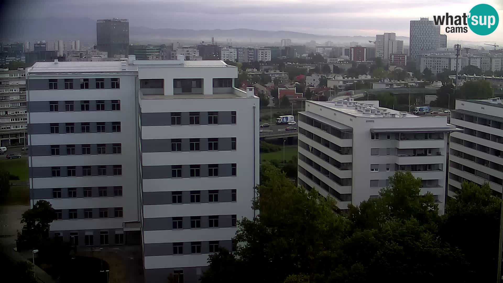 Live Interchange of Slavonska Avenue and Marin Držić Avenue in Zagreb webcam