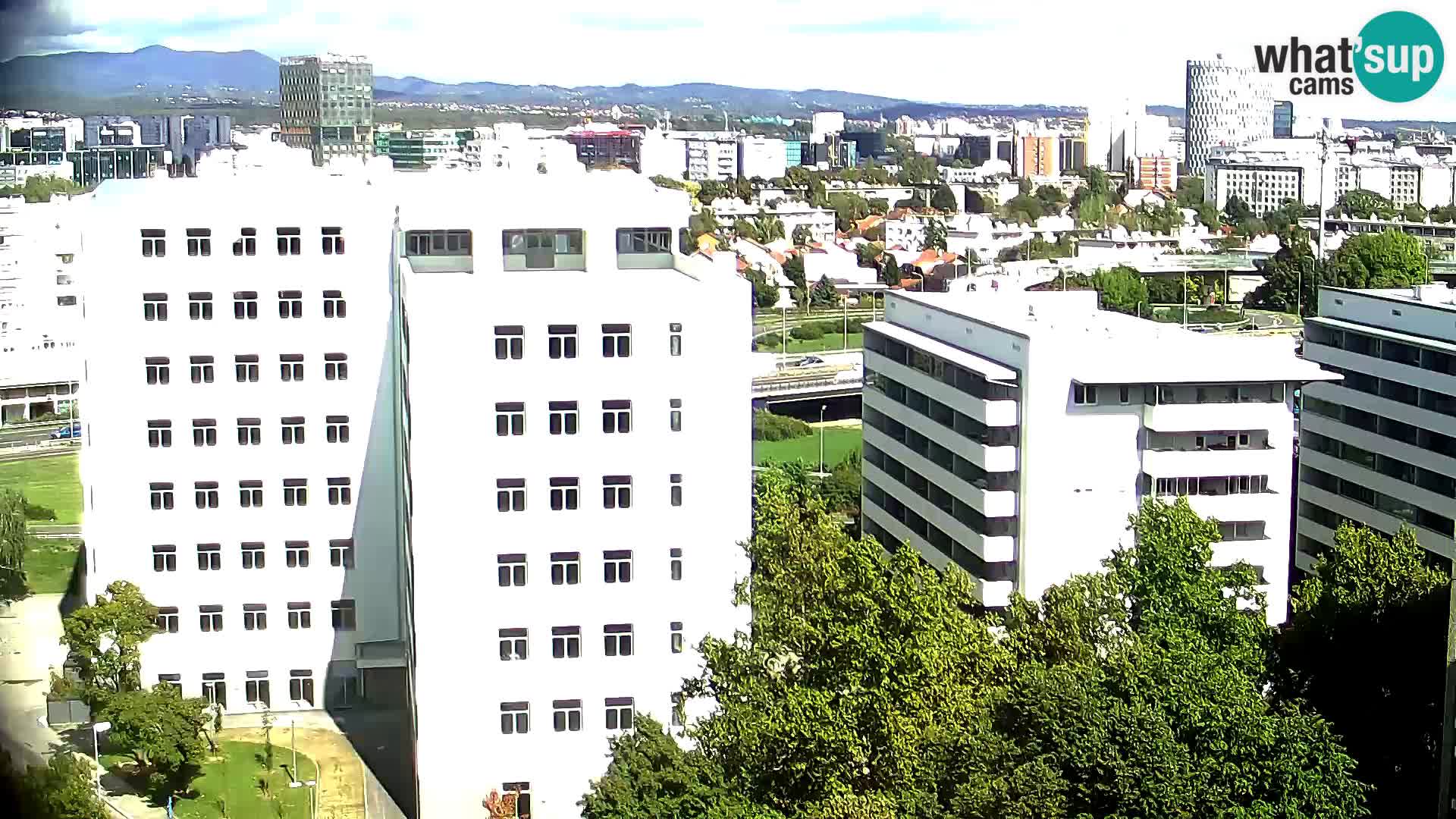 Krožišče Slavonske in Marin Držićeve ulice v Zagrebu v živo