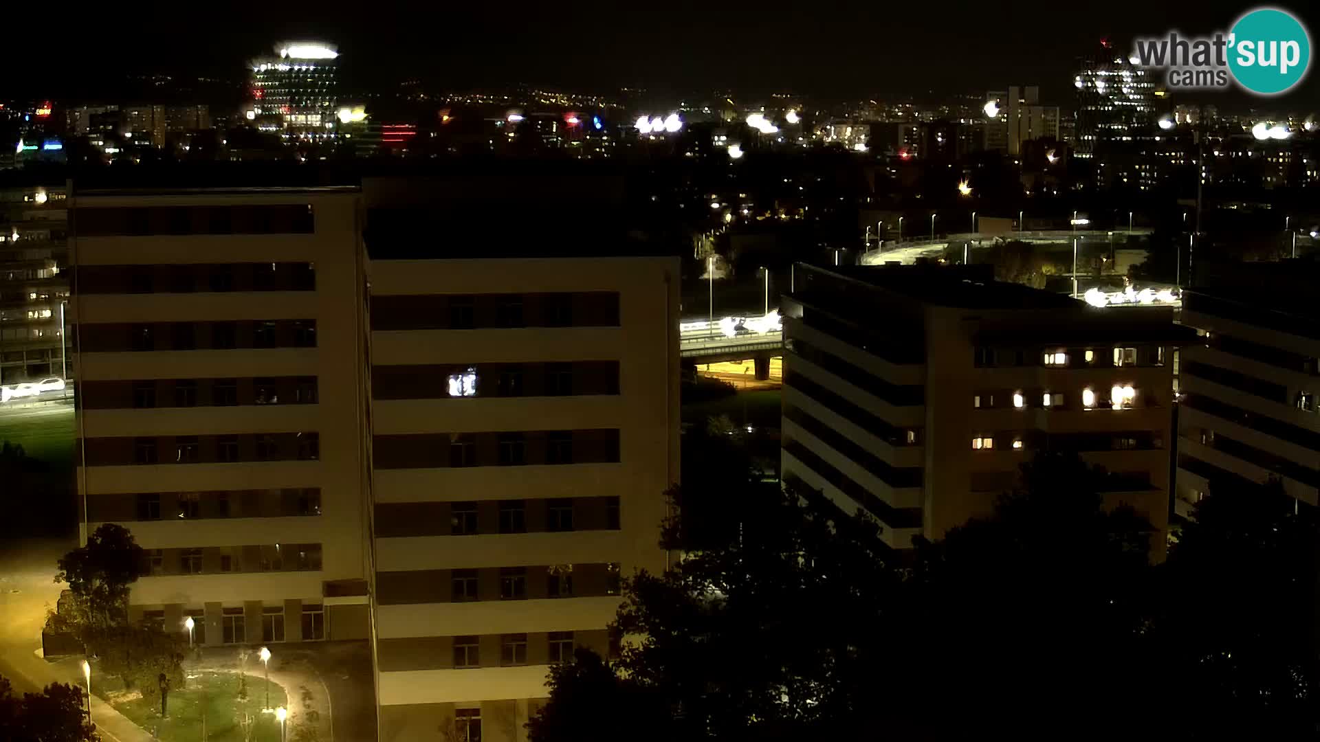 Rotonda en vivo que cruza Slavonska y Marin Držić Avenue en Zagreb webcam