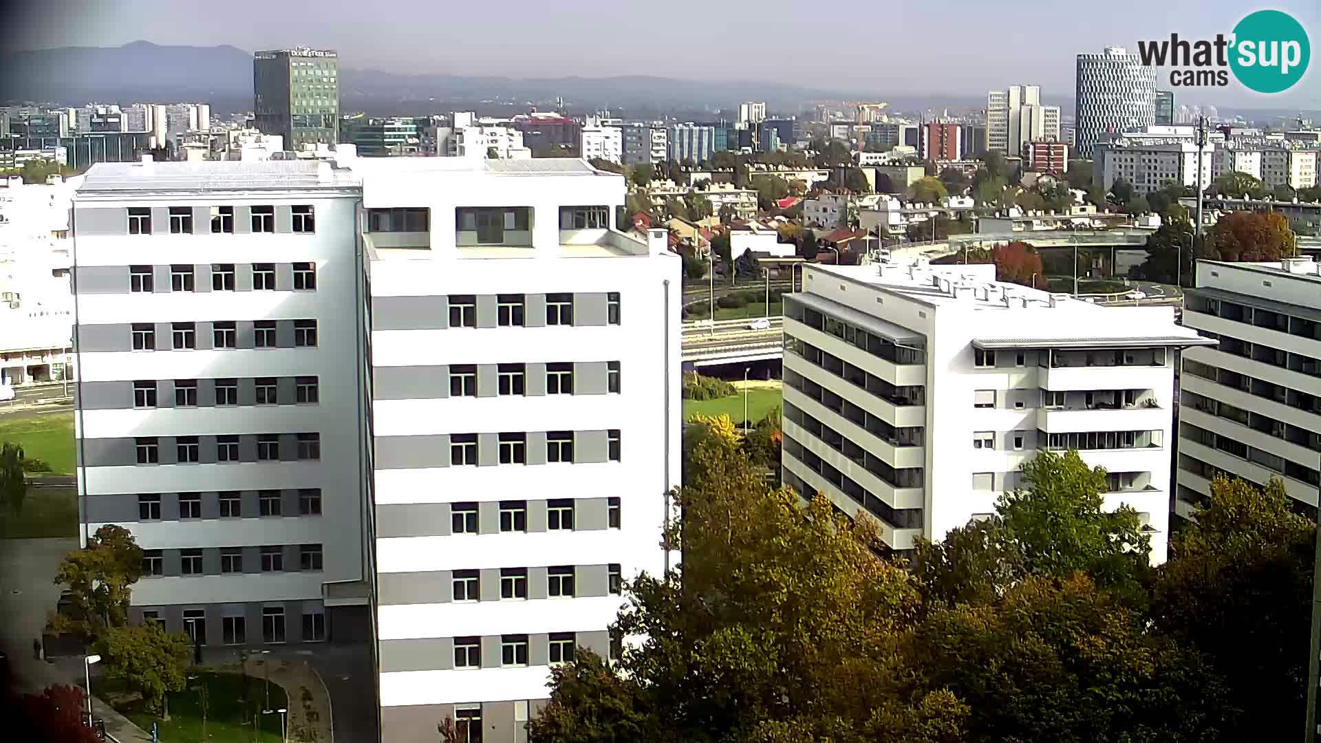Rotatoria e incrocio viale Slavonska e Marin Držić  – webcam di Zagabria
