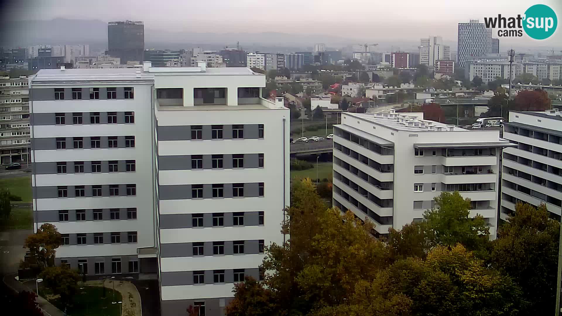 Live Interchange of Slavonska Avenue and Marin Držić Avenue in Zagreb webcam