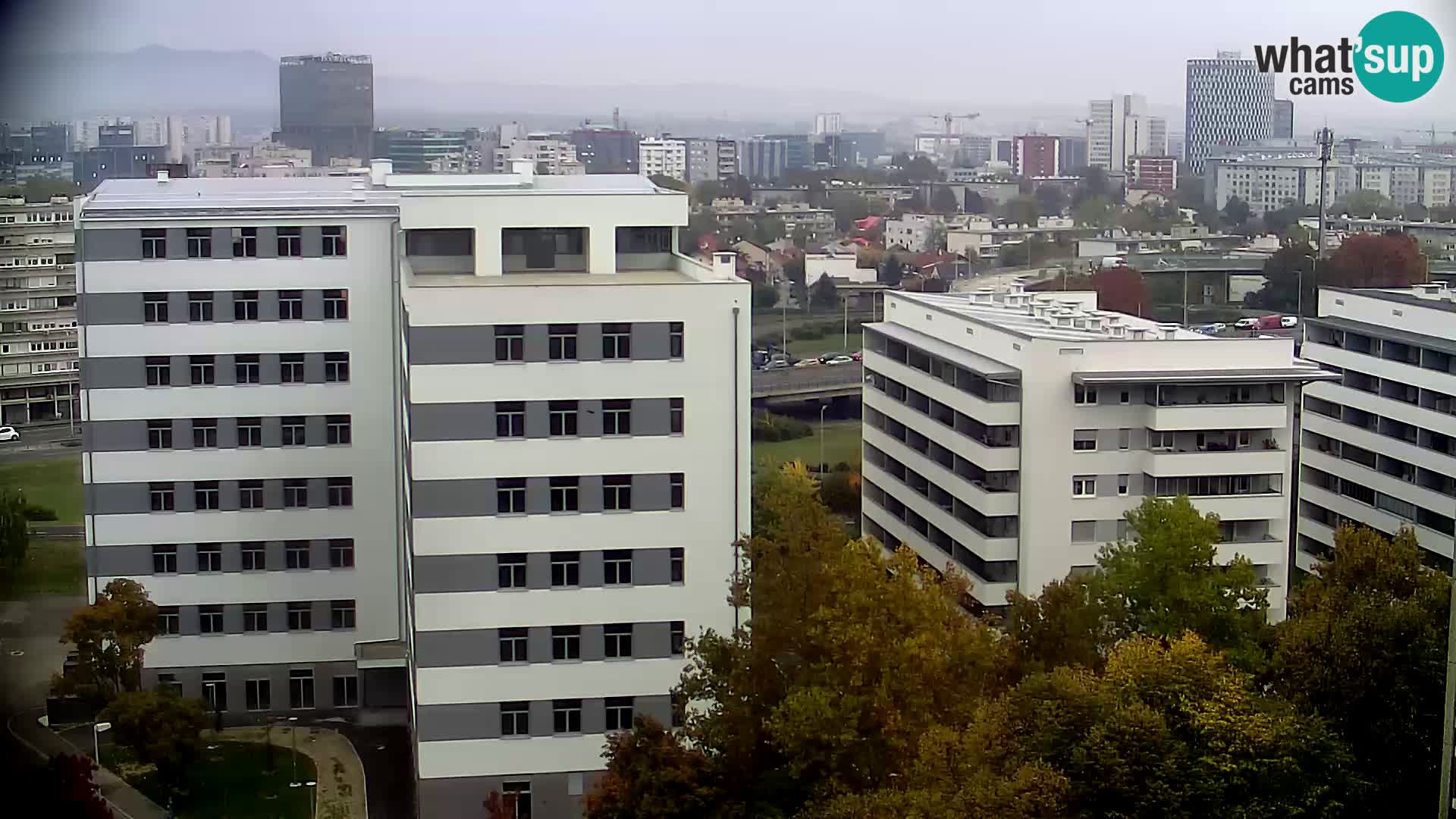 Live Interchange of Slavonska Avenue and Marin Držić Avenue in Zagreb webcam