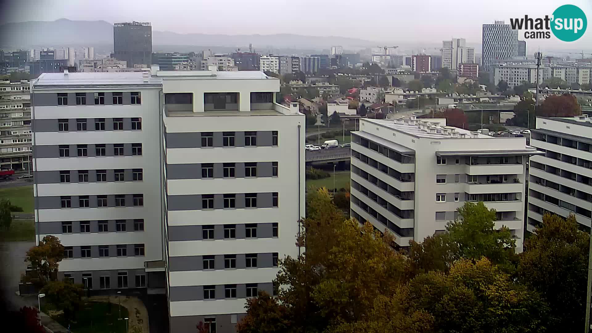 Rond-point en direct traversant les avenues Slavonska et Marin Držić à Zagreb webcam