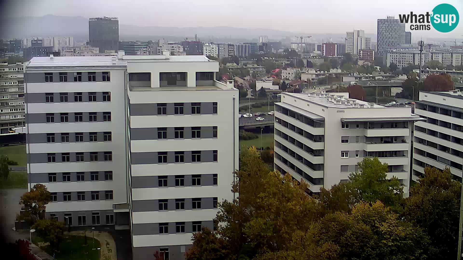 Krožišče Slavonske in Marin Držićeve ulice v Zagrebu v živo