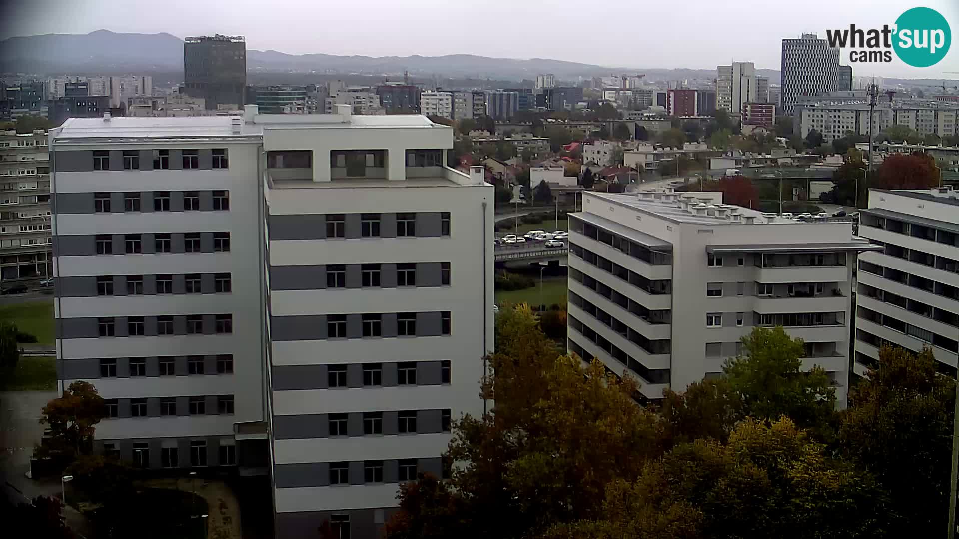 Krožišče Slavonske in Marin Držićeve ulice v Zagrebu v živo