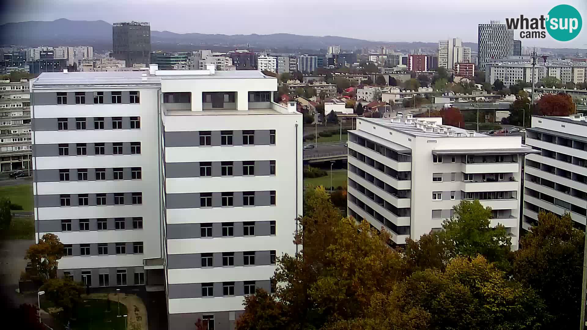 Krožišče Slavonske in Marin Držićeve ulice v Zagrebu v živo