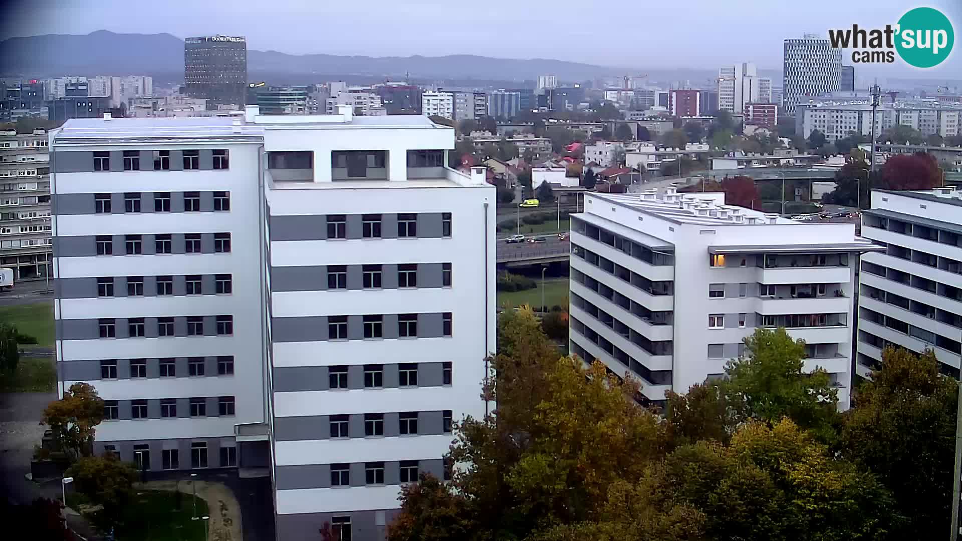 Live Interchange of Slavonska Avenue and Marin Držić Avenue in Zagreb webcam