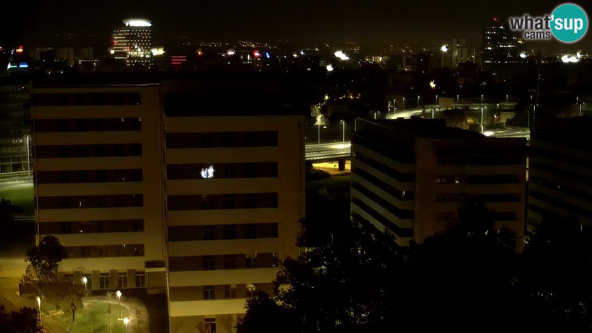 Rotonda en vivo que cruza Slavonska y Marin Držić Avenue en Zagreb webcam