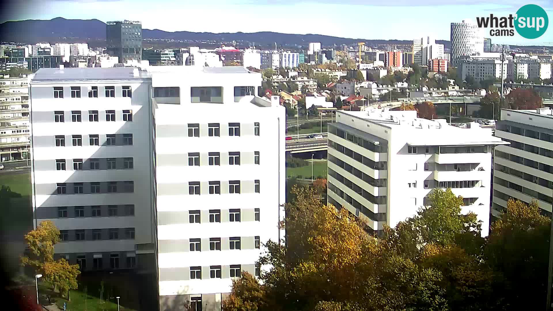 Krožišče Slavonske in Marin Držićeve ulice v Zagrebu v živo