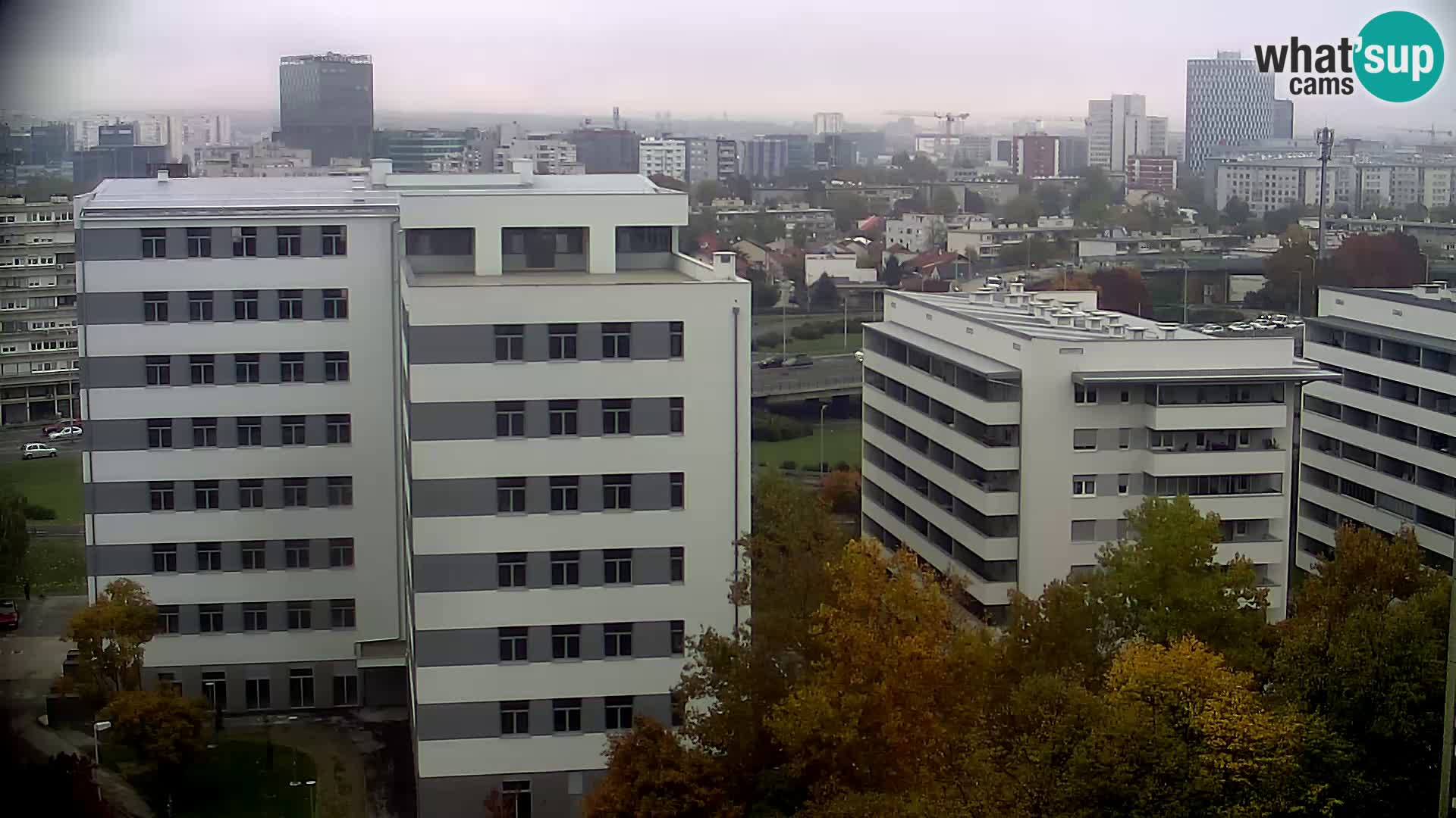 Krožišče Slavonske in Marin Držićeve ulice v Zagrebu v živo