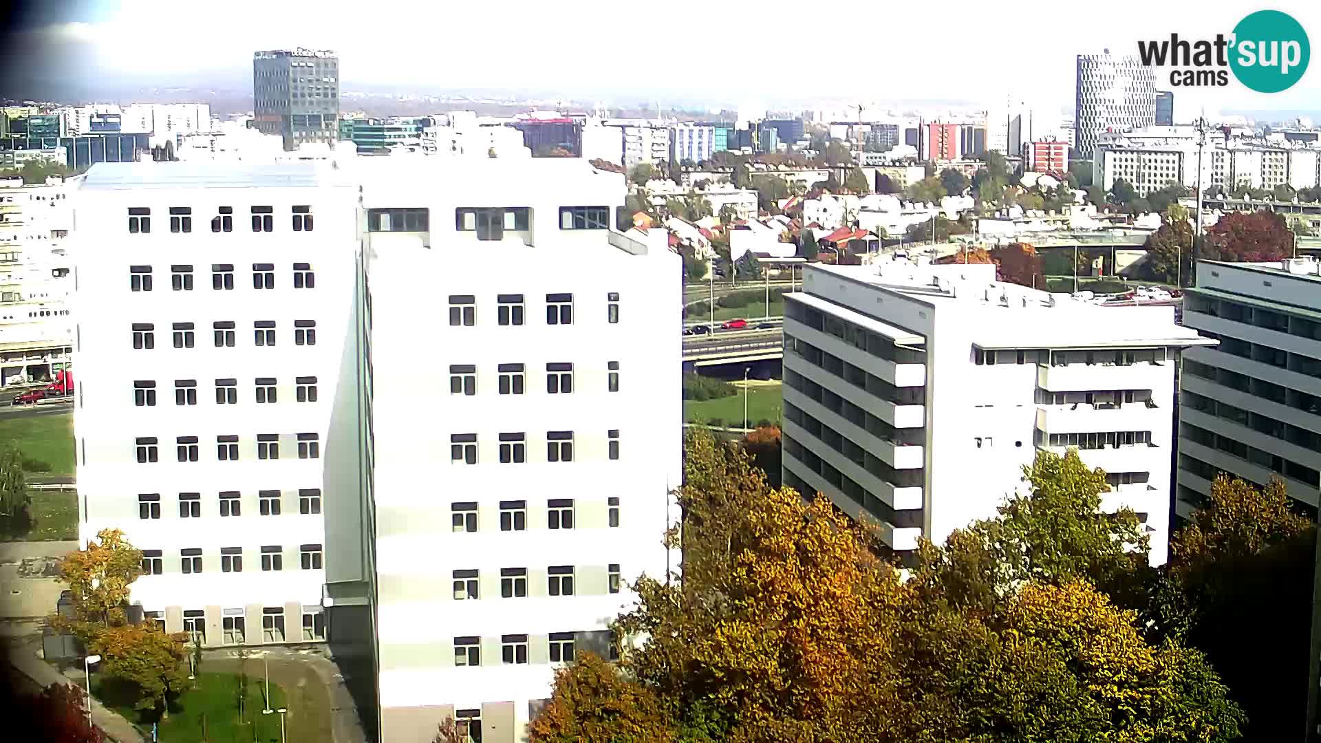 Rotatoria e incrocio viale Slavonska e Marin Držić  – webcam di Zagabria