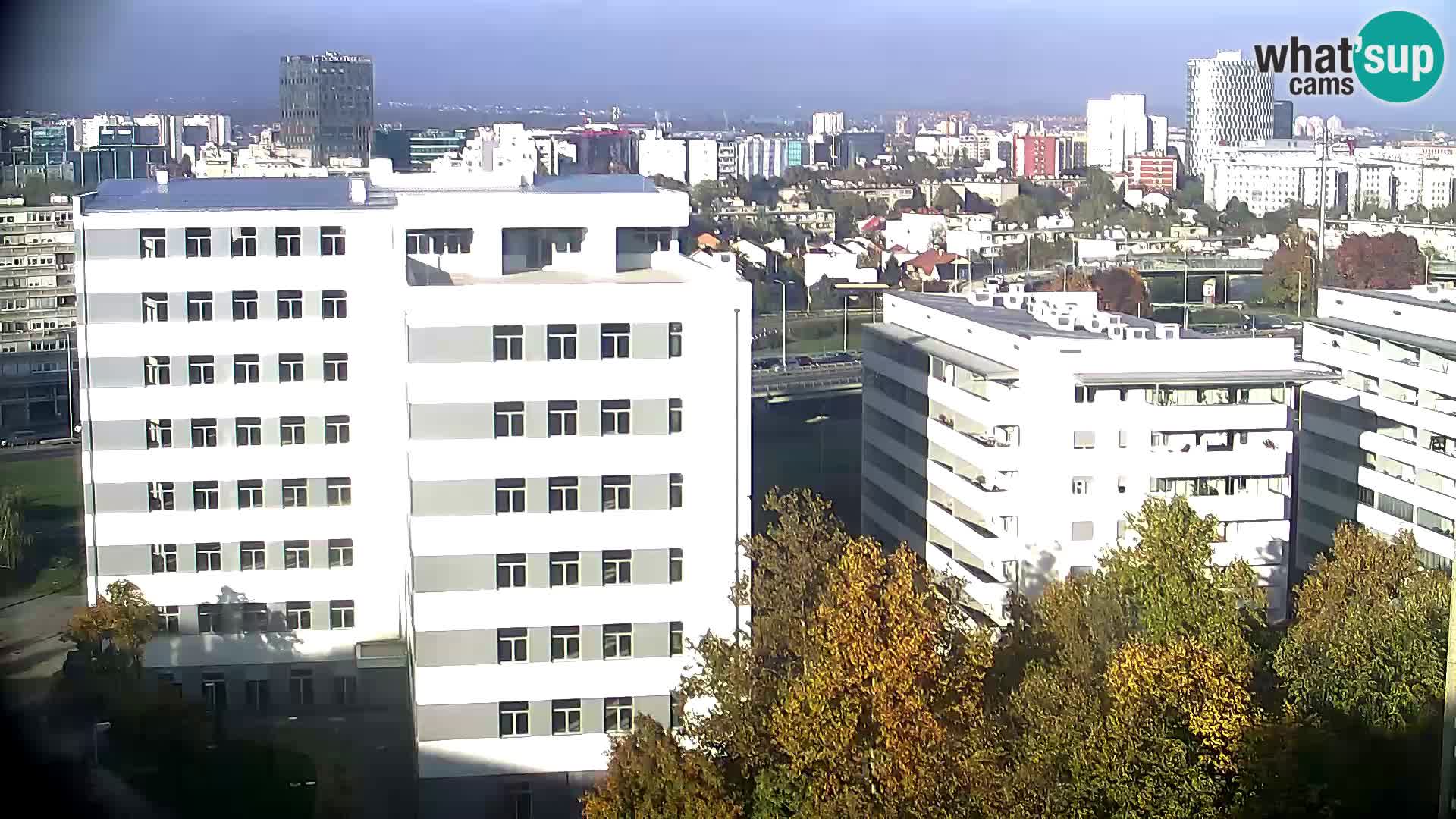 Rond-point en direct traversant les avenues Slavonska et Marin Držić à Zagreb webcam