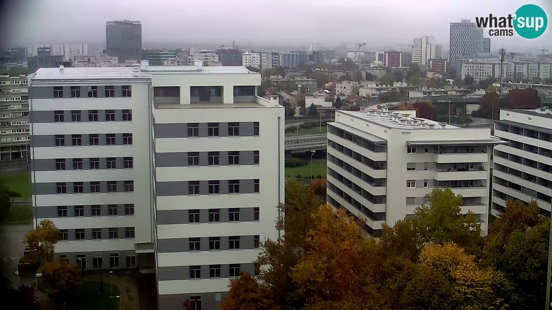 Krožišče Slavonske in Marin Držićeve ulice v Zagrebu v živo