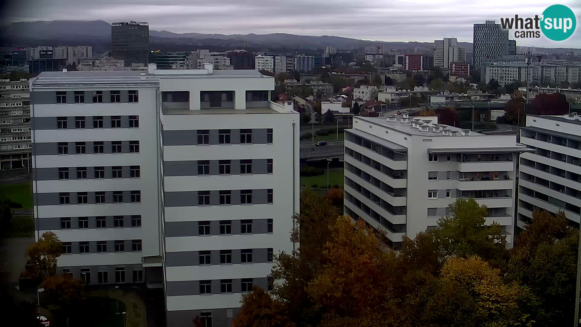 Krožišče Slavonske in Marin Držićeve ulice v Zagrebu v živo