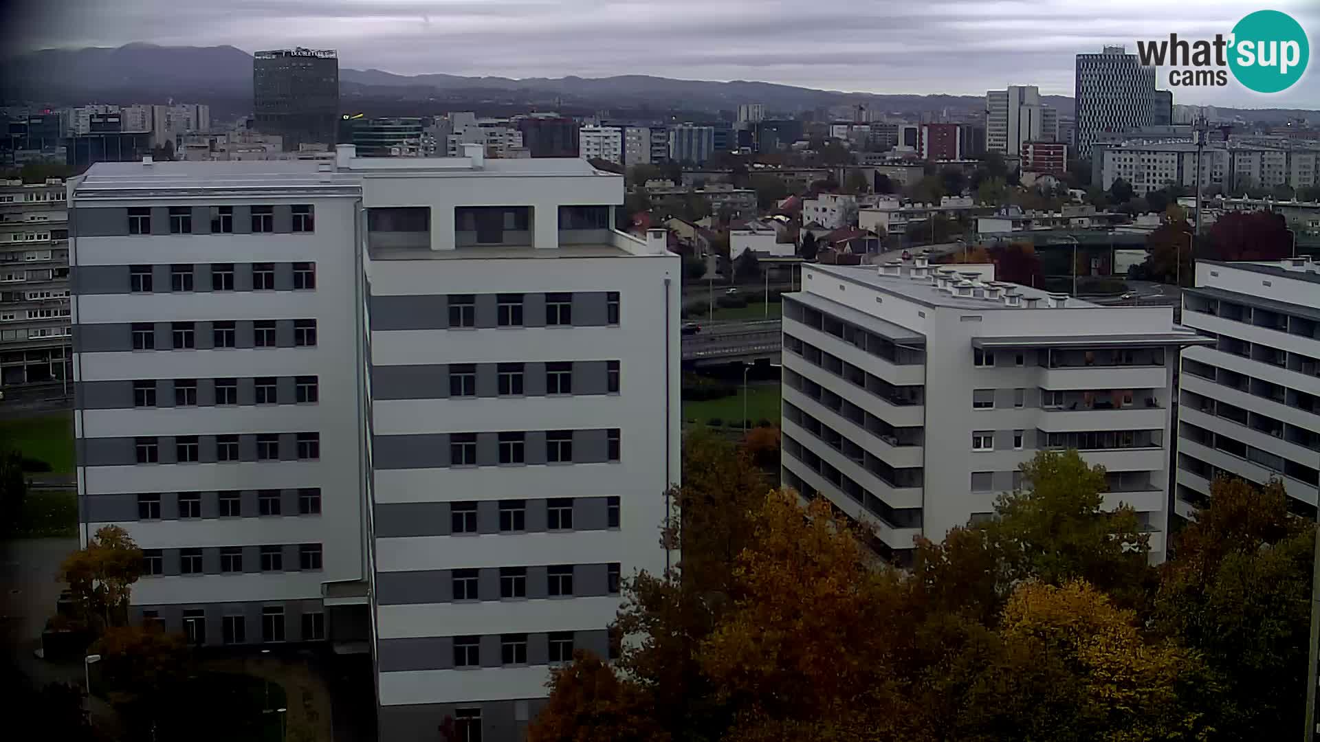 Krožišče Slavonske in Marin Držićeve ulice v Zagrebu v živo