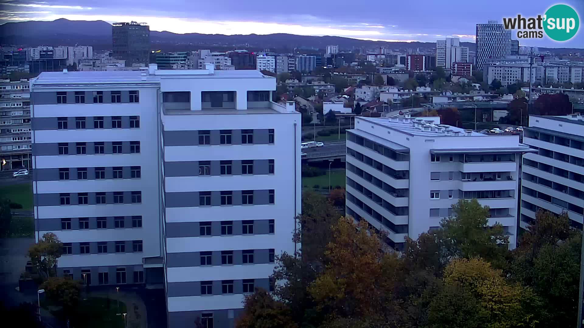 Live Interchange of Slavonska Avenue and Marin Držić Avenue in Zagreb webcam