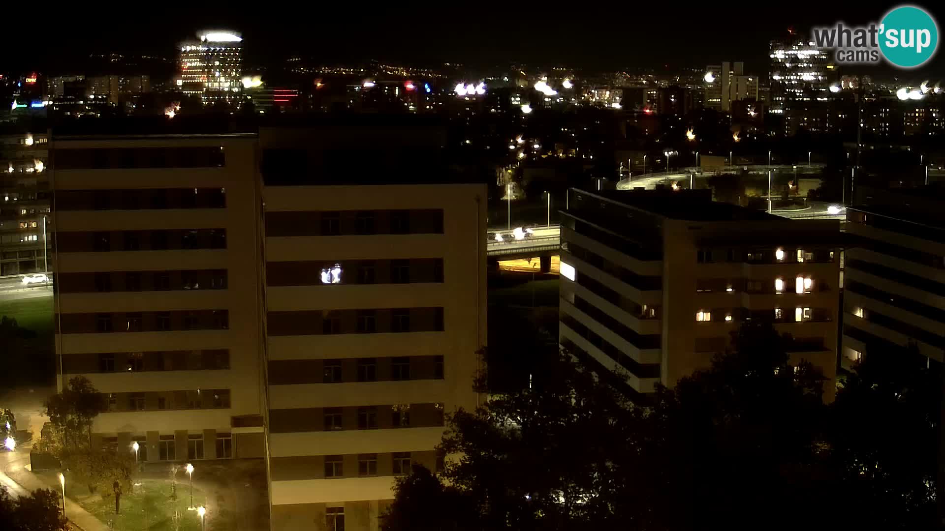 Rotonda en vivo que cruza Slavonska y Marin Držić Avenue en Zagreb webcam