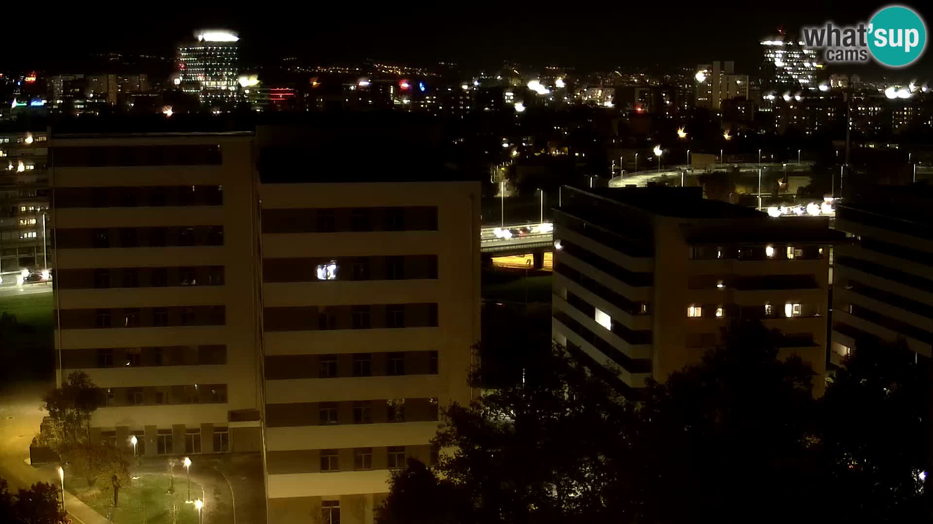 Rotonda en vivo que cruza Slavonska y Marin Držić Avenue en Zagreb webcam