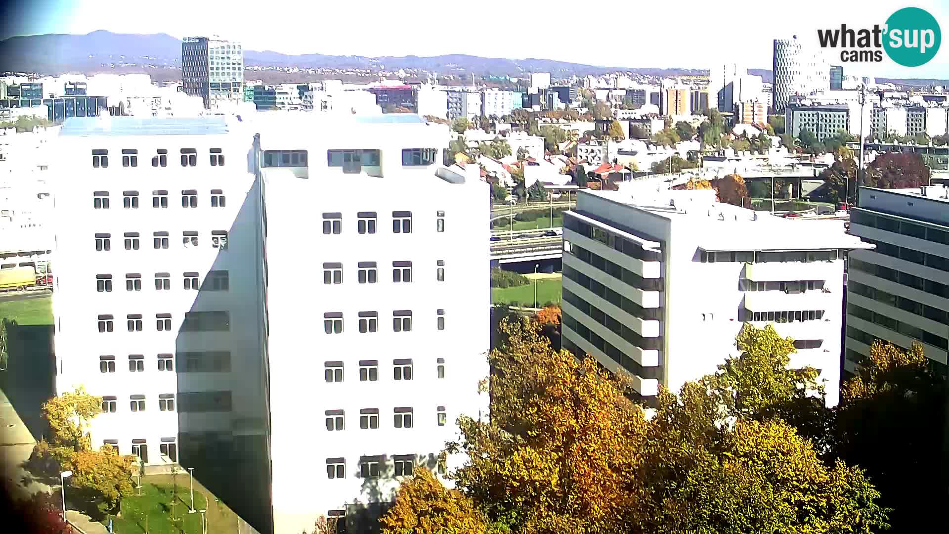 Krožišče Slavonske in Marin Držićeve ulice v Zagrebu v živo