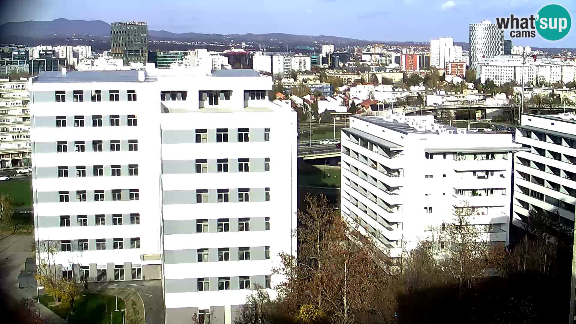 Krožišče Slavonske in Marin Držićeve ulice v Zagrebu v živo